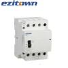 EZITOWN 63A Magnetic din rail Mounting Modular AC hand control Contactor 3P 4P 2 pole contactor 220v Household