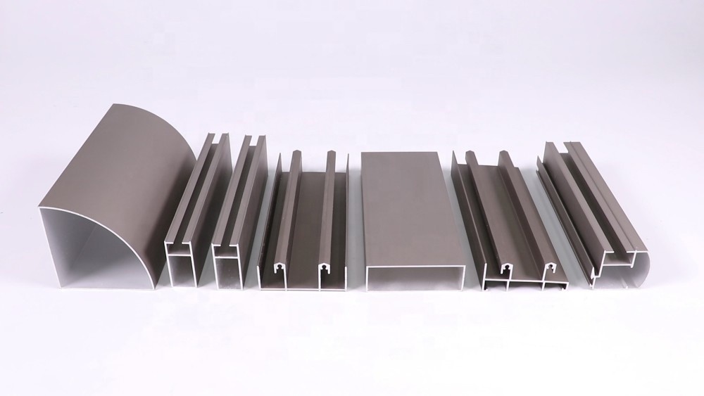 Fabricante de perfiles de aluminio anodizado plata mate para hacer puertas de ventanas y gabinetes de cocina