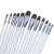 Import Factory 12 pcs /Set High Gloss White  Handle Paint Brush Set For Oil/Gouache/Acrylic Paint from China