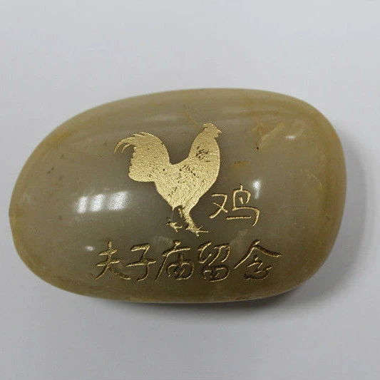 Factory best price white polished engraved river stones