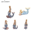 Factory Custom Made Modern Polyester Resin Sculpture  Mermaid Figure collection home decoration
