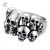 Import Factory direct sales fashion trendy retro jewelry domineering double-layer skull titanium steel ring stainless steel ghost ring from China