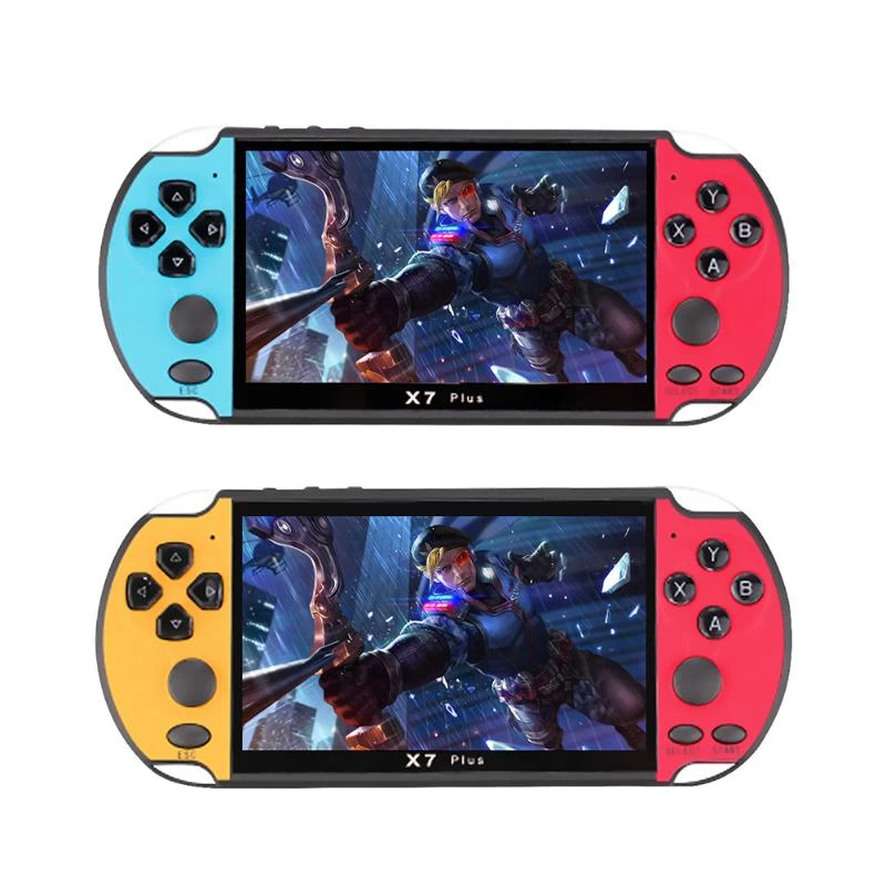 Factory Direct Sell 5 Colors  Handheld X7 Plus Retro Game player With Full Color 5.1" Screen HD video X7 Plus game console