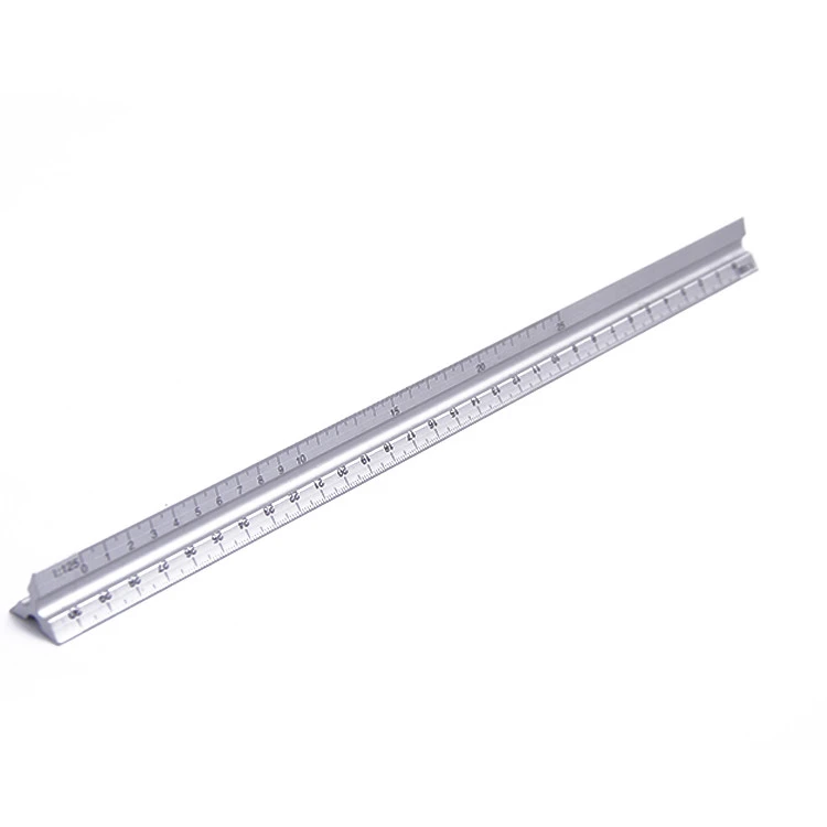 Factory Direct Supply Drafting Engineering 15cm Aluminum Triangular Architect Scale Ruler