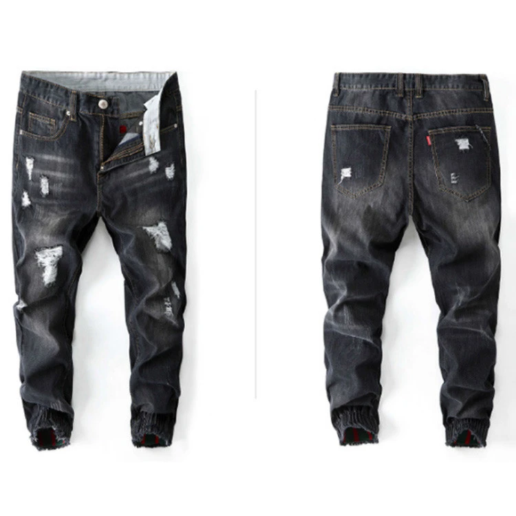 Factory Fashion Ripped Casual Jeans Black /Blue Mens Denim Jeans