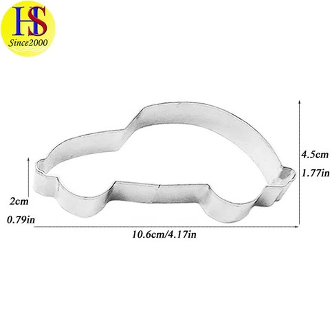 Factory Price Eco-friendly Stainless Steel Metal Car Shape Cookie Cutter