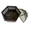 Factory Supply Garden Large Hex-Shaped Metal Brazier Lattice Wood Burning Heater Fire Bowl Outdoor Fire Pit