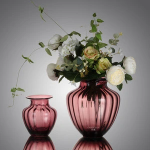 Factory wholesale 2018 new popular home decoration flower glass vase