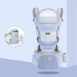 Factory wholesale cotton fabric ergonomic baby wrap carrier for mom caring baby walker