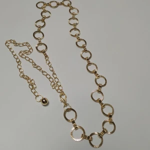 Factory wholesale custom 2021 new design  fashion  ladies gold metal coin chain waist belt