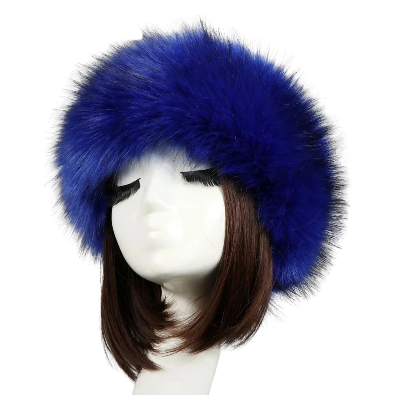 Factory Wholesale Korean Style Warm Furry Hairband Cute Winter Faux Rabbit Fur Headband