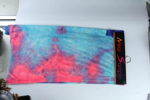 Factory wholesale super soft short plush tie-dye crystal warp knitted KS polyester fabric