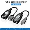 Farsince USB RJ45 Extender kit USB 2 cable extender over para Cat6 Cat5 lan cable
