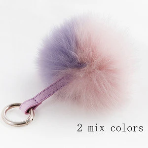 fashion accessories 2019/100% genuine raccoon dog fur pom poms ball for hat/acessories/black fur pom poms