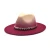 Import Fashion Fake Wool Felt Fedora 2 tone hat different color brim women fedora hats with pearls from China