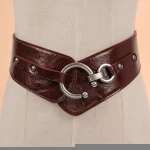 Fashion ladies dress wide belt leather woman elastic waist belt