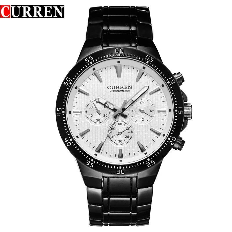 Fashion Man quartz stainless steel Military Casual Wrist watch Dropship Curren Brand Male Relogio steel quartz watch men