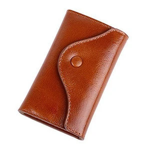 Fashion men women key chain leather case , key holder wallet