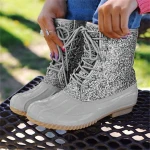 Fashion Trendy Duck Hunting Boots Help Women  New Ski  Leather Shoes Rain Boots Water Shoes
