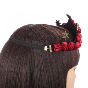 Fashion Women Headband Bohemian Style Rose Flower Crown Headband Ladies Elastic Hair Band Beach Hair Accessories