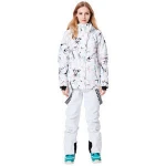 Fashionable warm women ski jacket outdoor