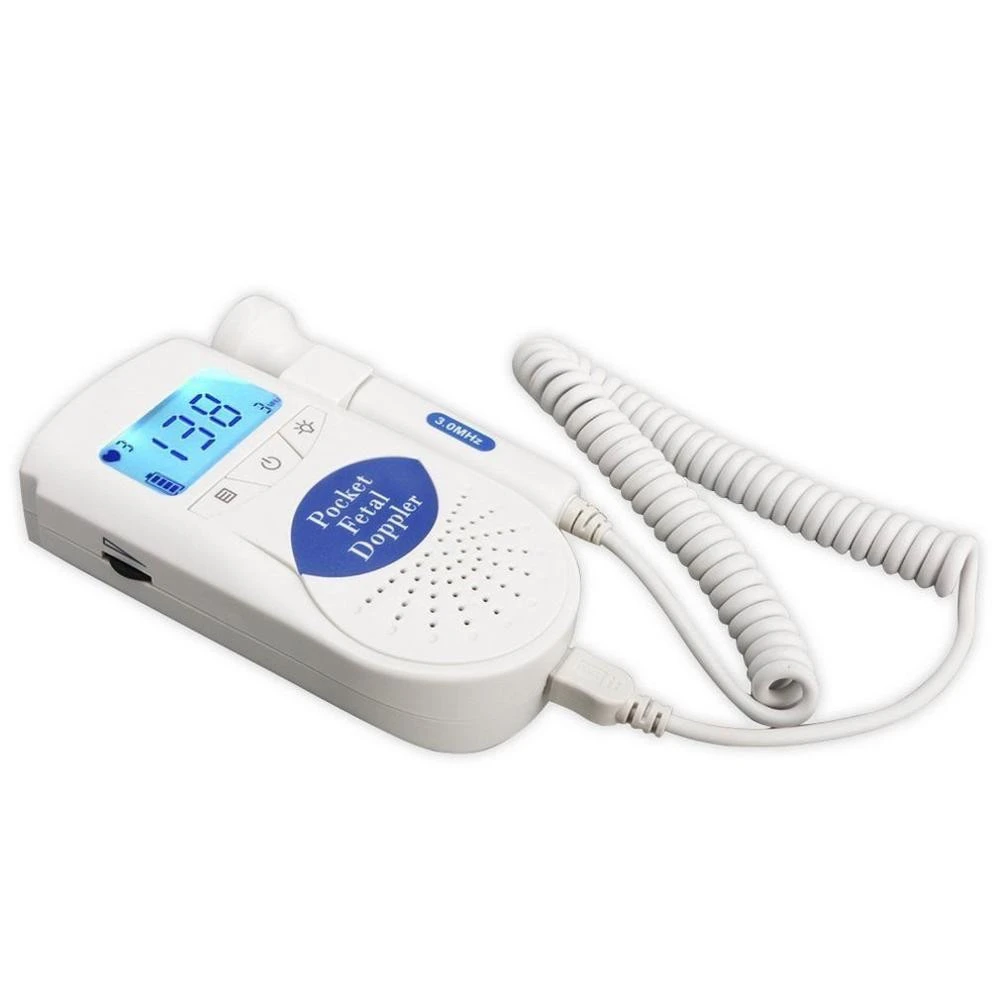 FDA Pocket Ultrasound Fetal Doppler Up &amp; Raise Digital Fetal Heartbeat monitor