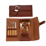 FINDKING 10 In 1 Manicure Set Orange Nail Clipper Set PU Leather Beauty Set Nail Tools