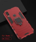 Finger ring holder Magnetic Car kickstand Stand Tpu+Pc Shockproof Back Cover Protective Mobile Phone Case For Redmi 7 Y3