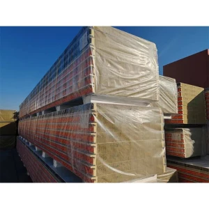 Fire proof sound proof rock wool sandwich wall and roof panel