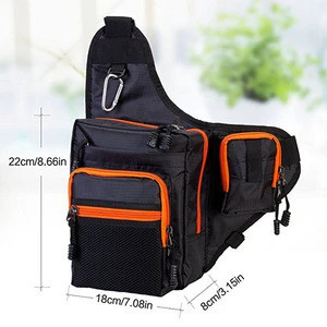 Fishing Tackle Bag Sports Shoulder Bag Crossbody Messenger Sling Bags