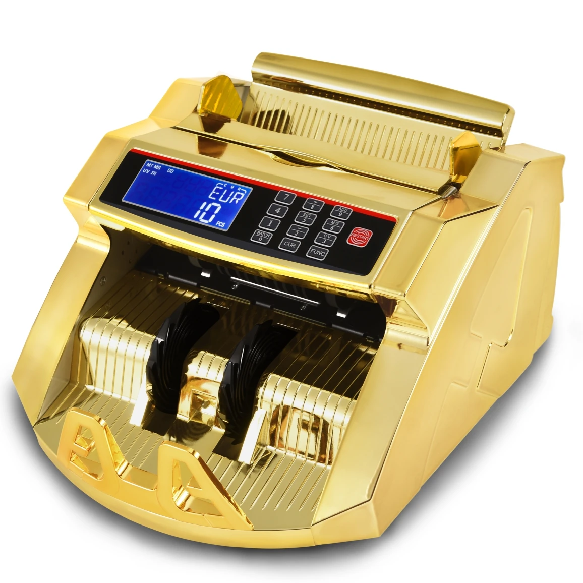 FJ2819 LCD Screen Gold-plated money detector UV&MG Gold cash counting machine