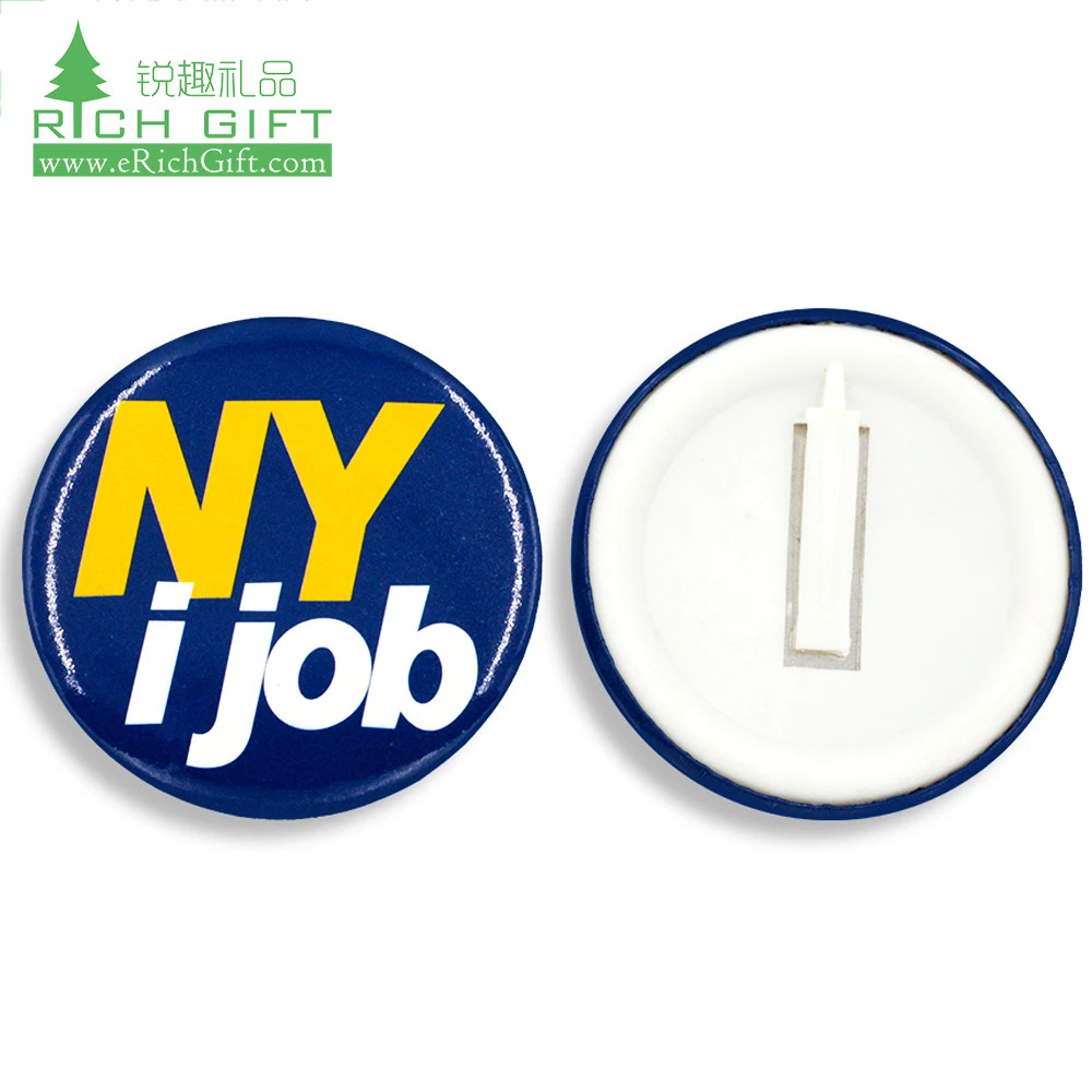 Free sample custom blank metal reusable logo-printing school sport meet tin round name 50mm button badge