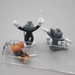 Free Shipping 5pcs/set 3D Doll tom and jerry Keychain key chains Mouse kitty Action Figures jewelry pendent charm