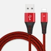 Free shipping Nylon Braided Aluminium Shell Fast Charging Data Cable Indicator Braided Charger Cable for iphone