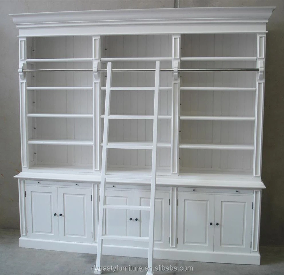 french style provincial library furniture wooden bookshelf
