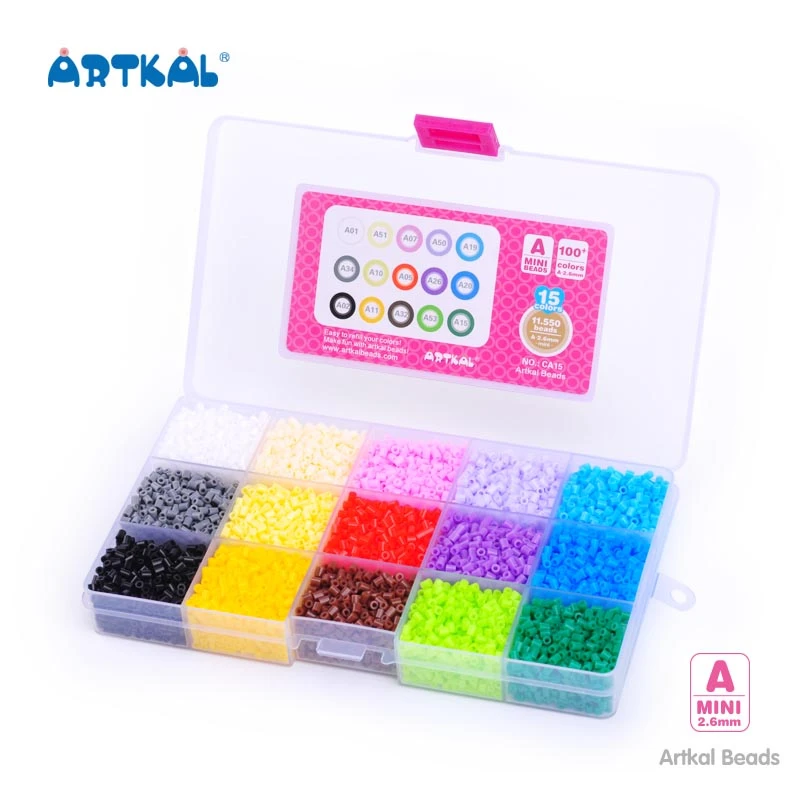 Fun Hobbies Perler Beads 2.6mm Box Set Mini Hama Beads form Artkal