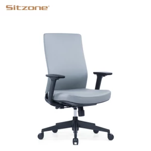 Furniture Wholesale Mid back PU Padded ergonomic swivel office chair OEM produce executive Luxury leather office chair