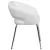 Import Fusion Series Contemporary White LeatherSoft Side Reception Chair from USA