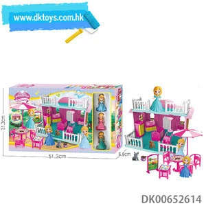 Garden Castle Girl Before And After The Villa  Playing House Barbiely Doll Toys For Kids