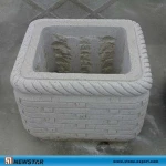 garden stone vase and flower pots