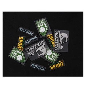 Garment label 3d silicone heat transfer sticker for apparel printing