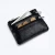 Import Genuine Leather Double Zipper Key Wallet Small Coin Purse Multi pockets Bus Card Key Bag pocket from China