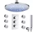 Import Gibo 12 inch Rainfall Shower Faucet Set Wall Mounted Bath Shower  Waterfall LED Light Mixer Tap Body Massage Jet Shower Head from China