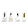 Glass Frosted Dropper Bottle For Essential Oil Personal Care Glass bottle with dropper