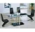Import glass modern dining table kitchen table from China