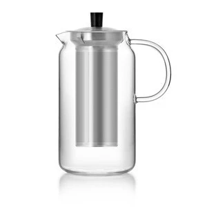 Glass Teapot Kettle with Stainless Steel Infuser Stovetop Safe Blooming and Loose Leaf Tea Large Capacity