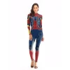 Halloween Party Cosplay Costume 3D Digital Printing Spiderman Overall Tight Fit Jumpsuit