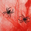 Halloween Stretch Spider Webs Indoor &amp; Outdoor Spooky Spider Webbing with Spiders for Halloween Decorations