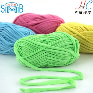 hand DIY t shirt yarn factory smb direct sale cheap price crochet jersey yarn for hand knitting China yarn mill supply