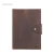 Import Handmade Fold Button Open Cow Leather Document Storage Bag Book Cover Pen Section Genuine Leather Notebook Covers from China